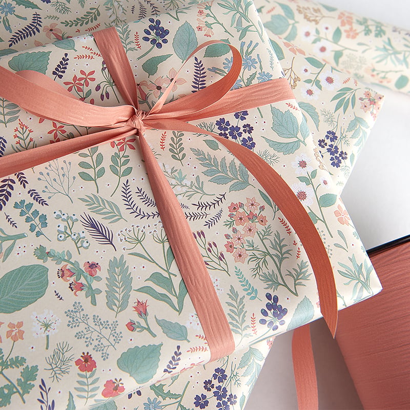 Presentpapper Flowergarden - 2