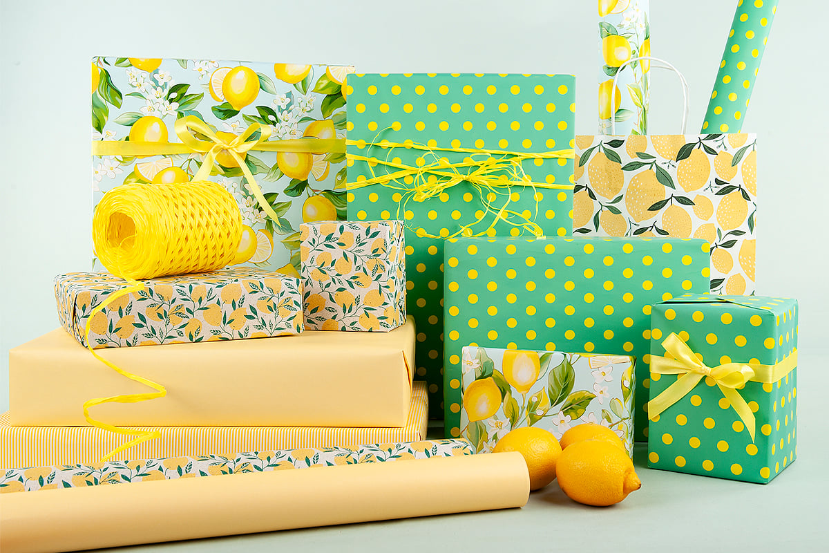 Presentpapper Lemon Branches - 6