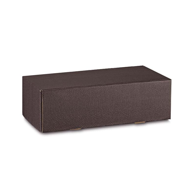 Presentkartong/flasklåda mörkbrun - 1