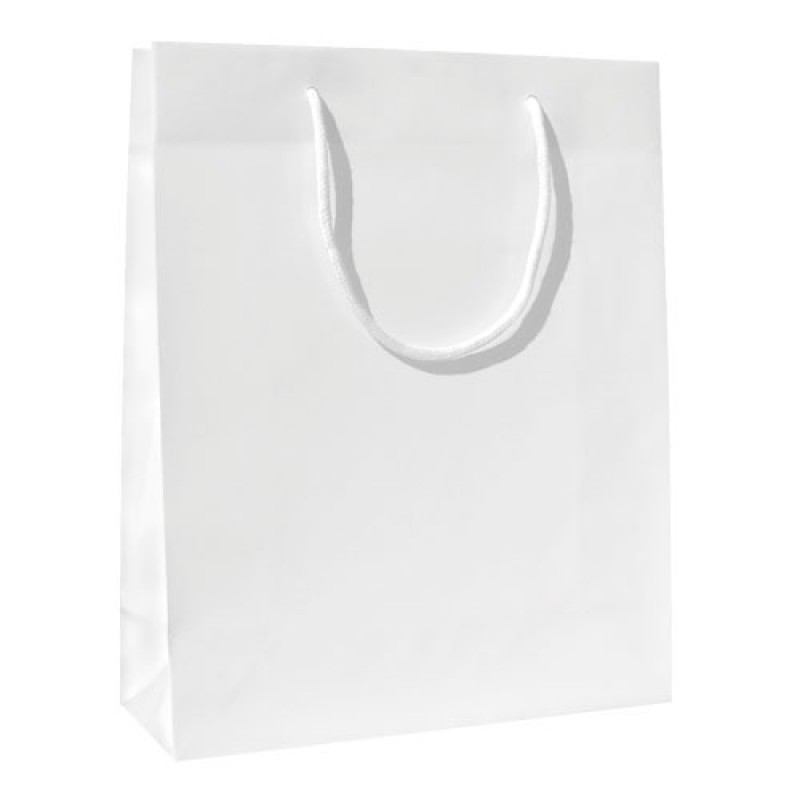 Pappersbärkasse Lux blank vit - 1