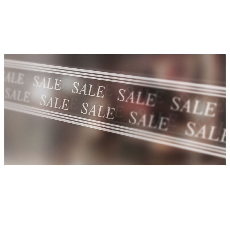 Banderoll SALE transparent folie UTFÖRSÄLJNING
