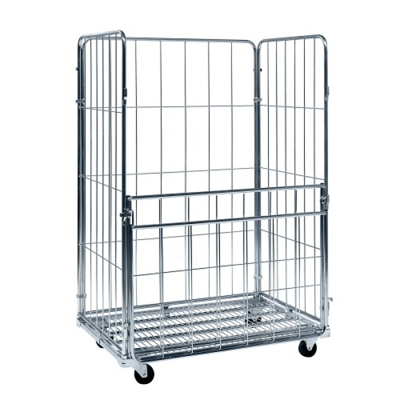 Rullcontainer med 4 sidor inkl halvhängd grind - 1