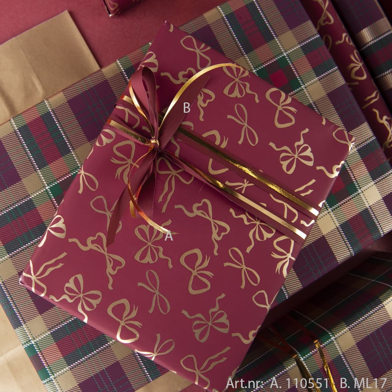 Presentpapper Gyllene rosett - 2