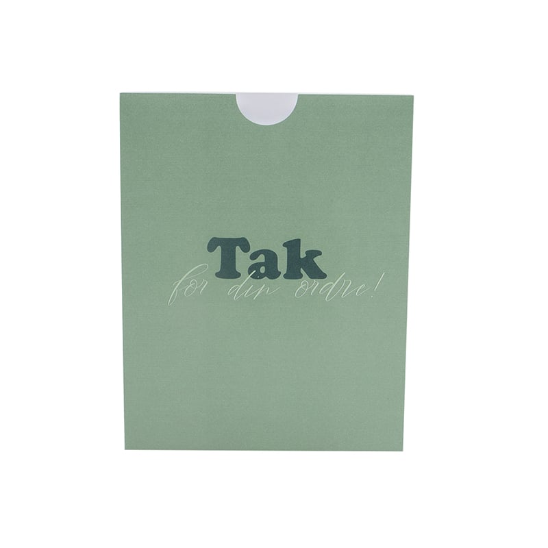 Kvittoficka "Tak for din ordre!" Fair green UTFÖRSÄLJNING - 2