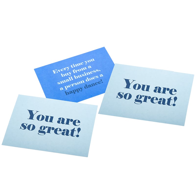 Tackkort Miami Blue "You are so great"   UTFÖRSÄLJNING - 2