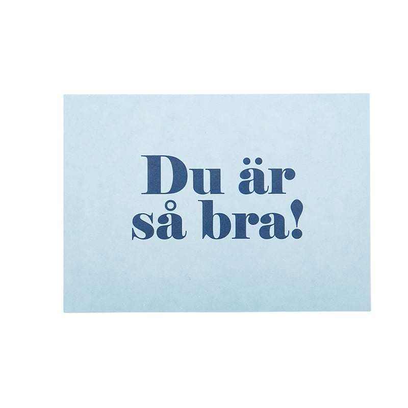 Tackkort Miami Blue "Du är så bra!"   UTFÖRSÄLJNING - 1
