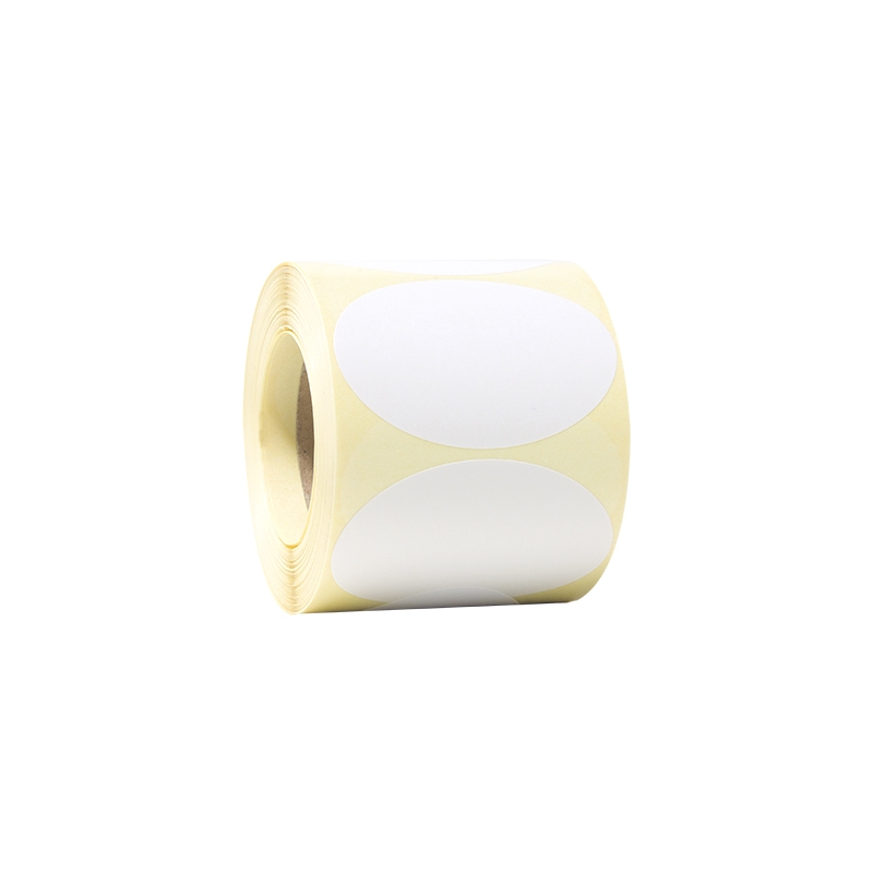 Presentetiketter oval vit - 2