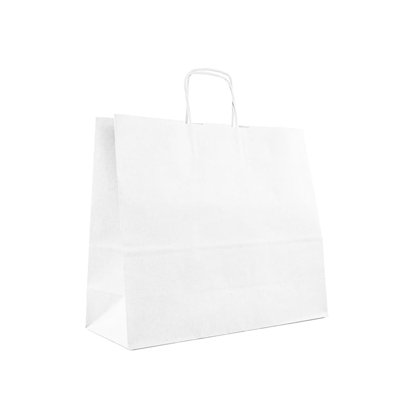 Take away kasse / plantkasse tvinnade handtag vit