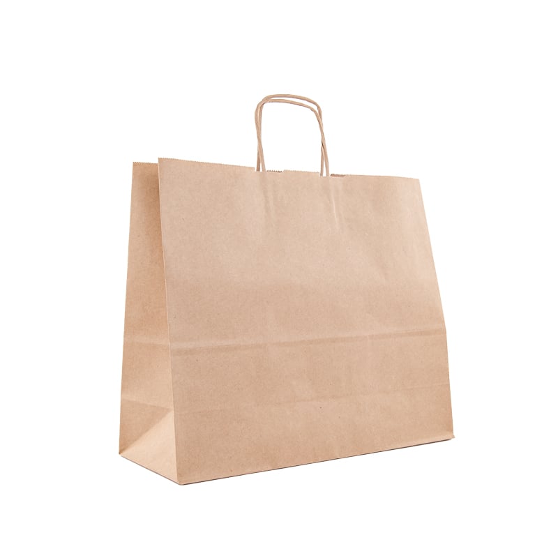 Take away kasse / plantkasse tvinnade handtag brun
