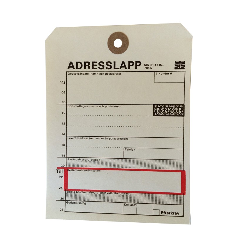Adresslappar - 1