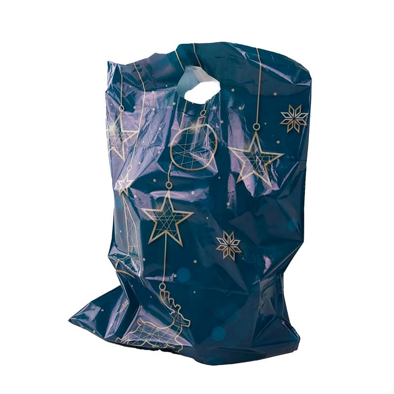 Plastkasse Julkula blå