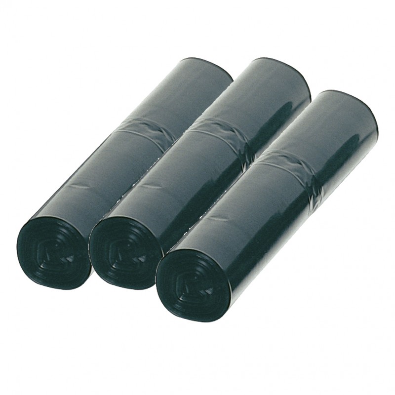 Polyetensäck av återvunnen plast, svart - 1
