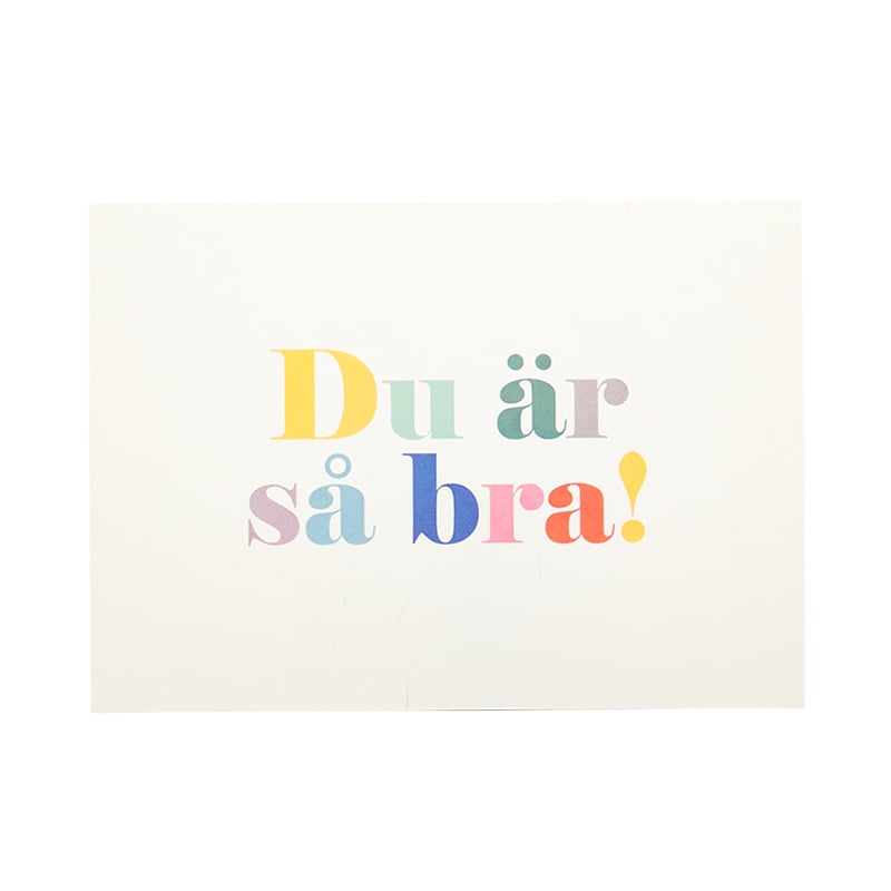 Tackkort POP pastell "Du är så bra!" UTFÖRSÄLJNING - 1