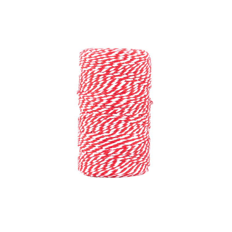 Textilgarn 2-färg röd/vit - 1