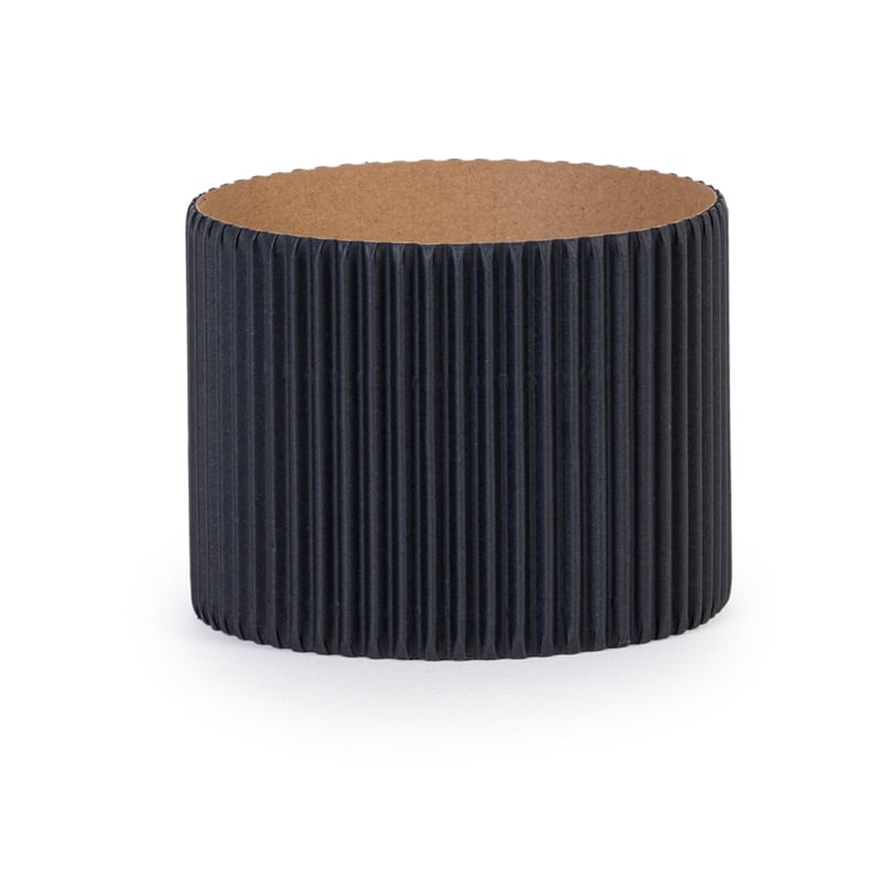 Presentbricka Rund wellstruktur svart - 1