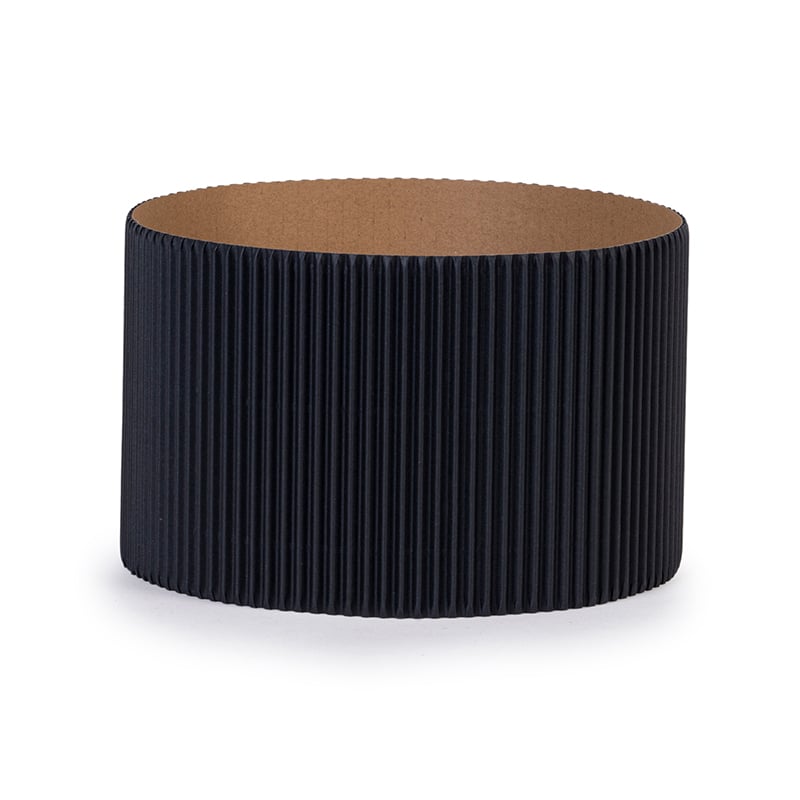 Presentbricka Rund wellstruktur svart - 2