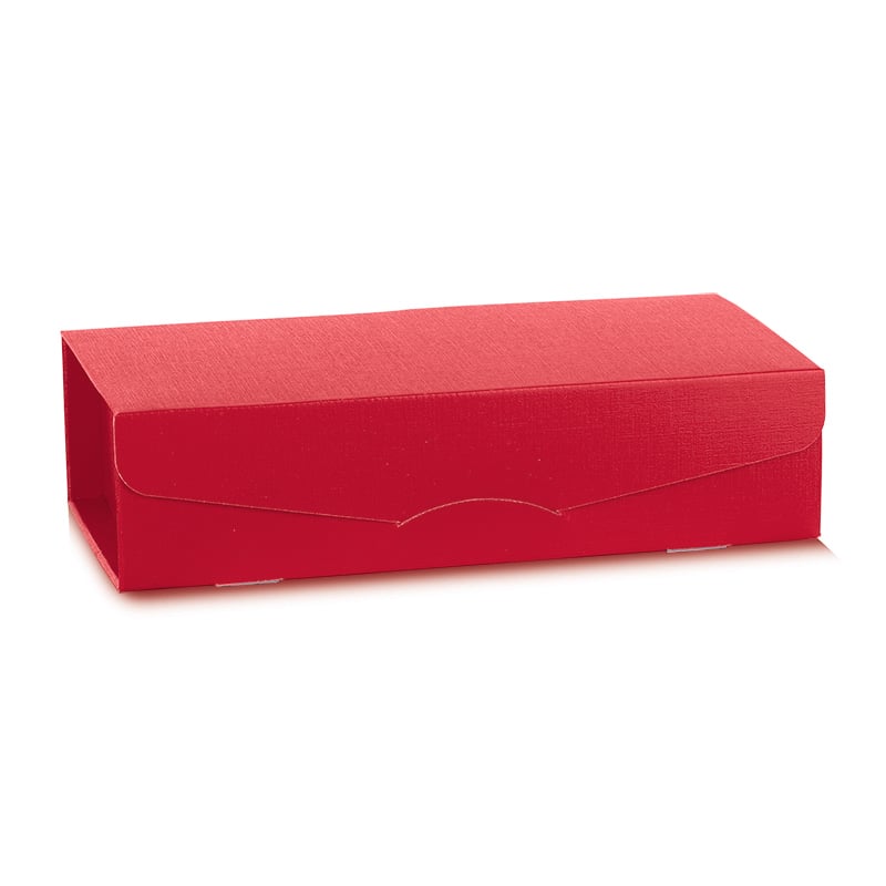 Presentkartong/flasklåda Gift Fibra röd inkl avdelare - 2
