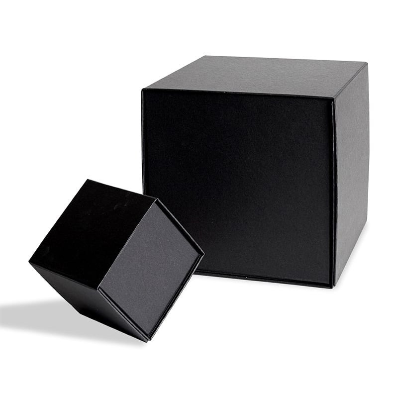 Presentkartong Lyx svart kubisk med magnetstängning - 1