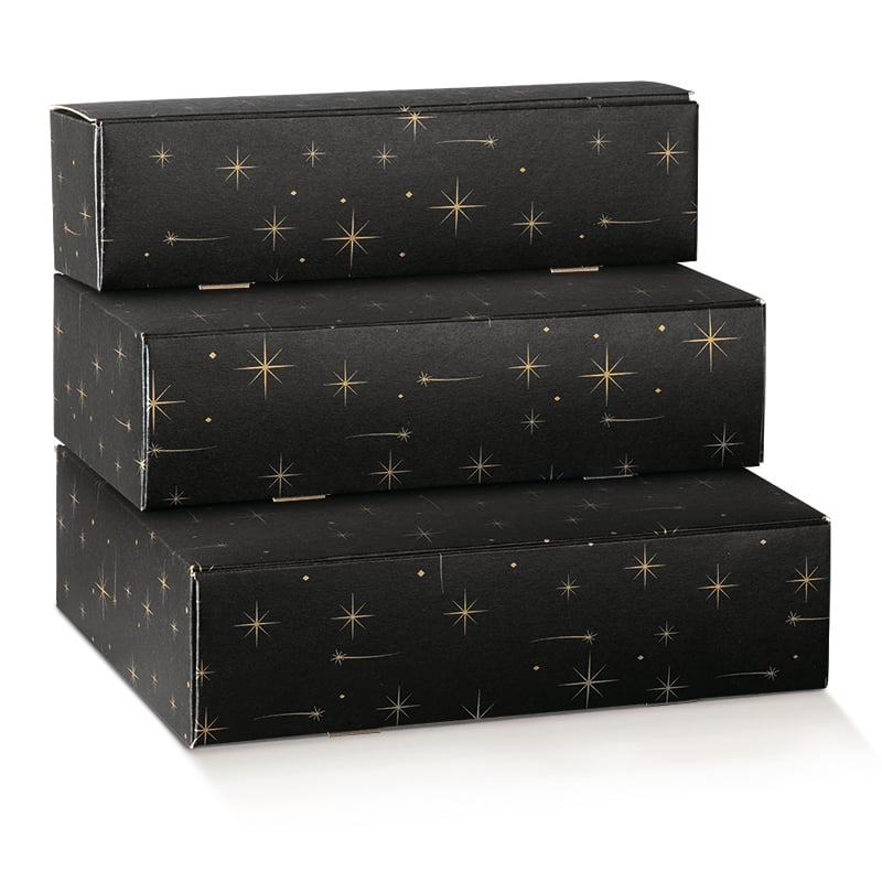 Presentkartong/flasklåda Constellation svart