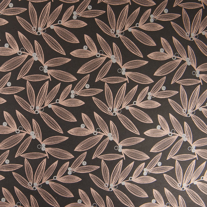 Presentpapper Metallisk Flora