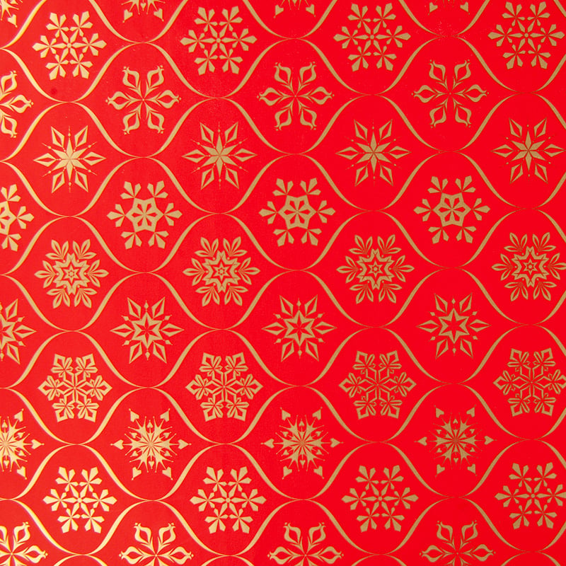 Julpapper Snöflingor i guld - 1
