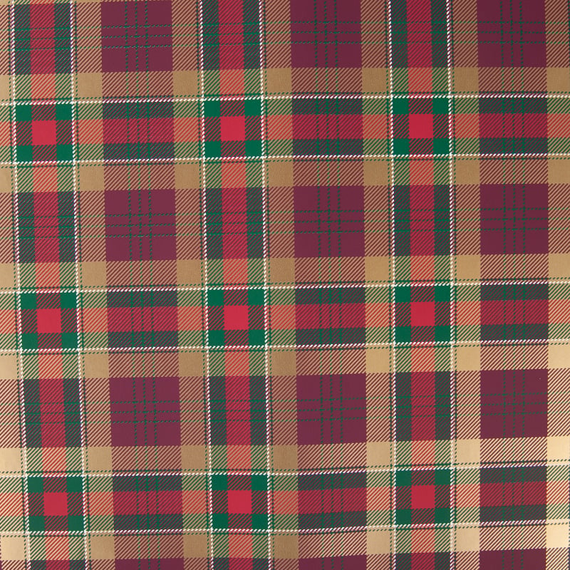 Presentpapper Tartan guld - 1