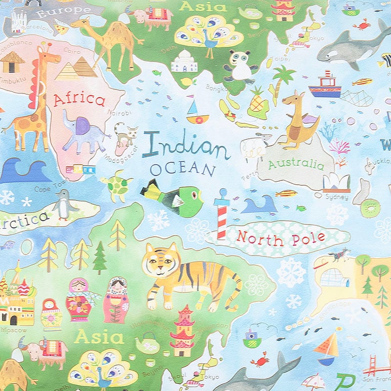 Presentpapper Kids map - 1