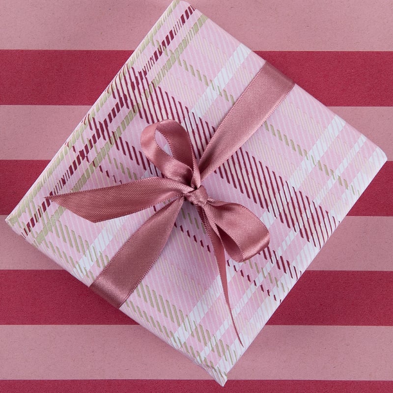 Presentpapper Stripes Pink/Red - 4