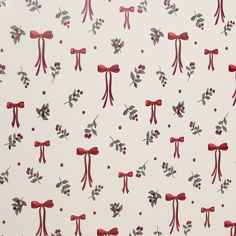 Presentpapper Winter Bows & Berries - 1