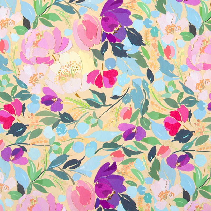 Presentpapper Abstract Flowers - 1