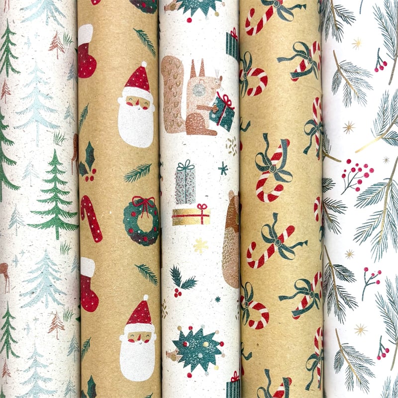 Presentpapper konsumentrullar i box. Winterfun - 1