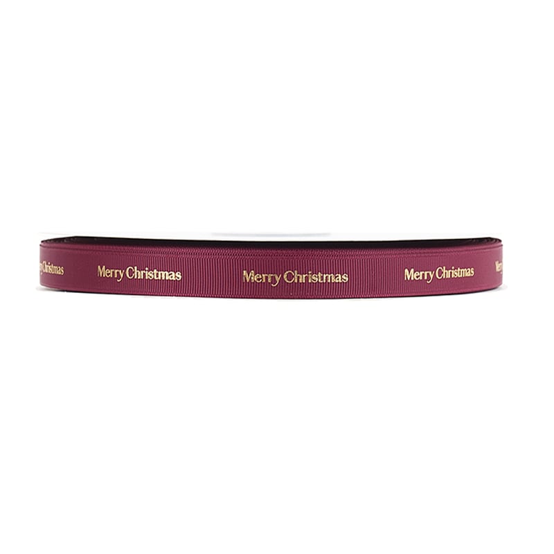 Satinband ribbad Merry Christmas Bordeaux - 2