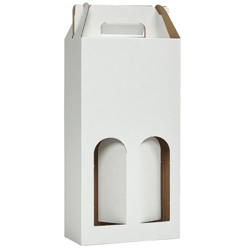 Flasklåda vit med fönster - 3