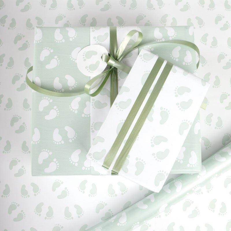 Presentpapper Baby Feets dubbels. - 2