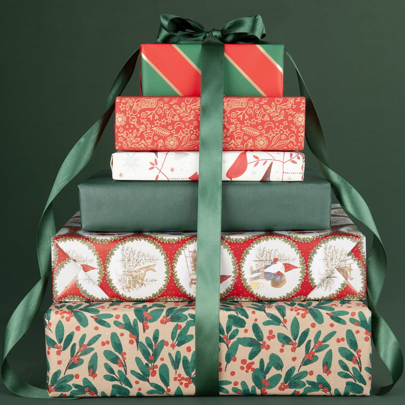 Presentpapper Holly Jolly - 3