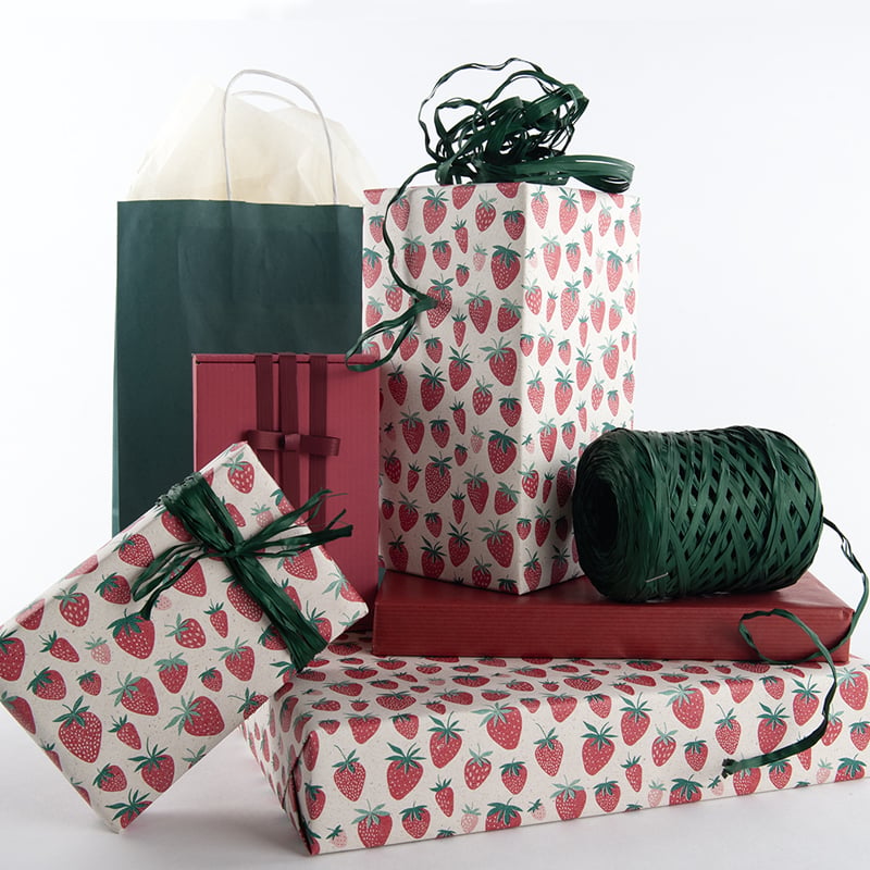 Presentpapper Strawberry - 2