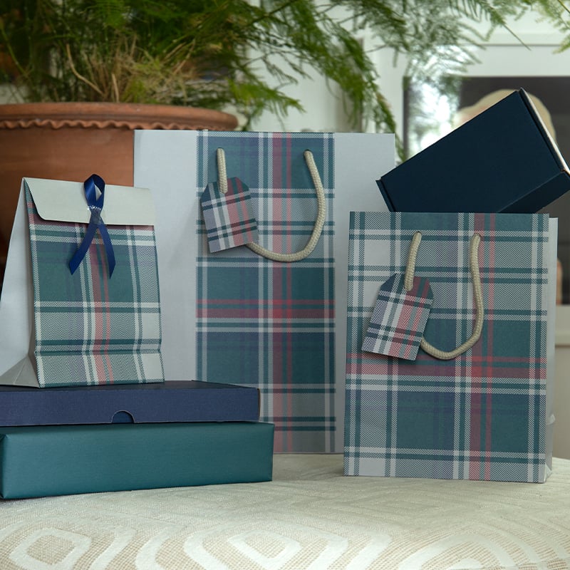 Presentpåse Tartan   UTFÖRSÄLJNING - 4