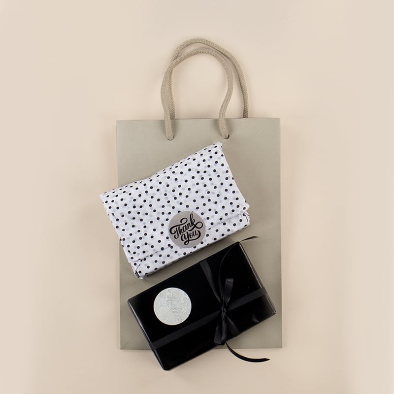 Silkespapper Speckled White - 3