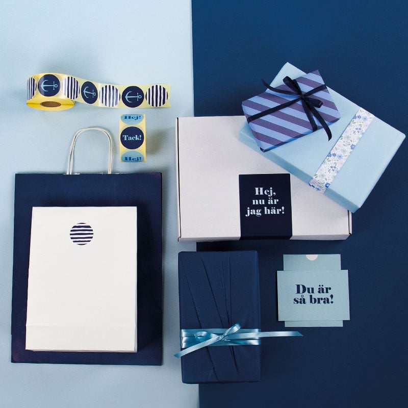 Presentpapper Denim Blue - 5