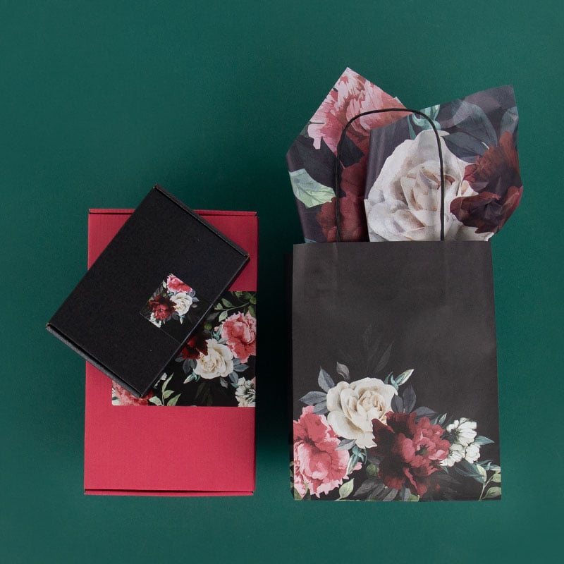 Papperskasse Wild Bouquet Black - 4