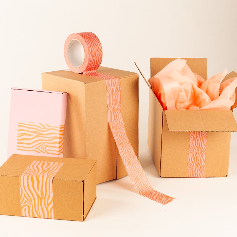 Packtejp i papper zebra - 2