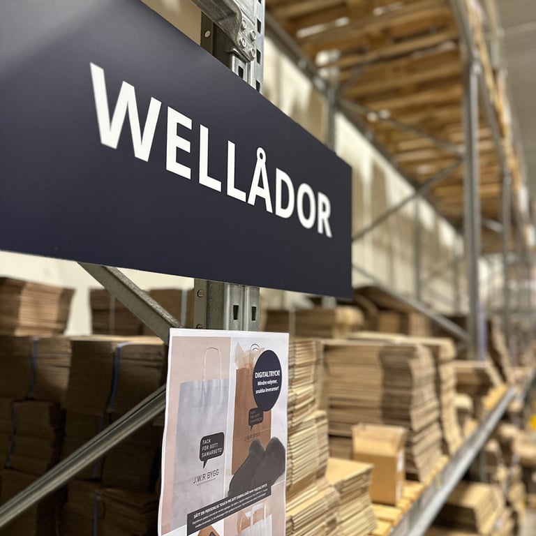 Självplock av wellådor i vår butik