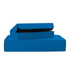 Mellanblå självlåsande lådor