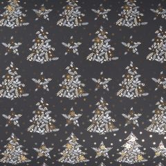 Presentpapper Gold black christmastrees