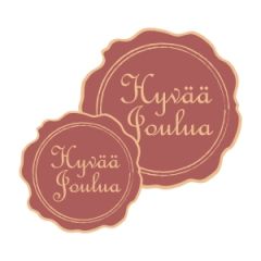 Hyvää Joulua sigill natur/Röd 20mm 1000st