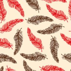Presentpapper Feathers beige UTFÖRSÄLJNING
