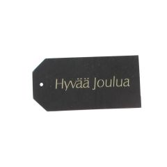 Hänetikett Hyvää Joulua svart  UTFÖRSÄLJNING