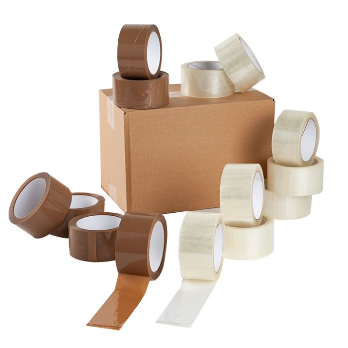Rullar med packtejp
